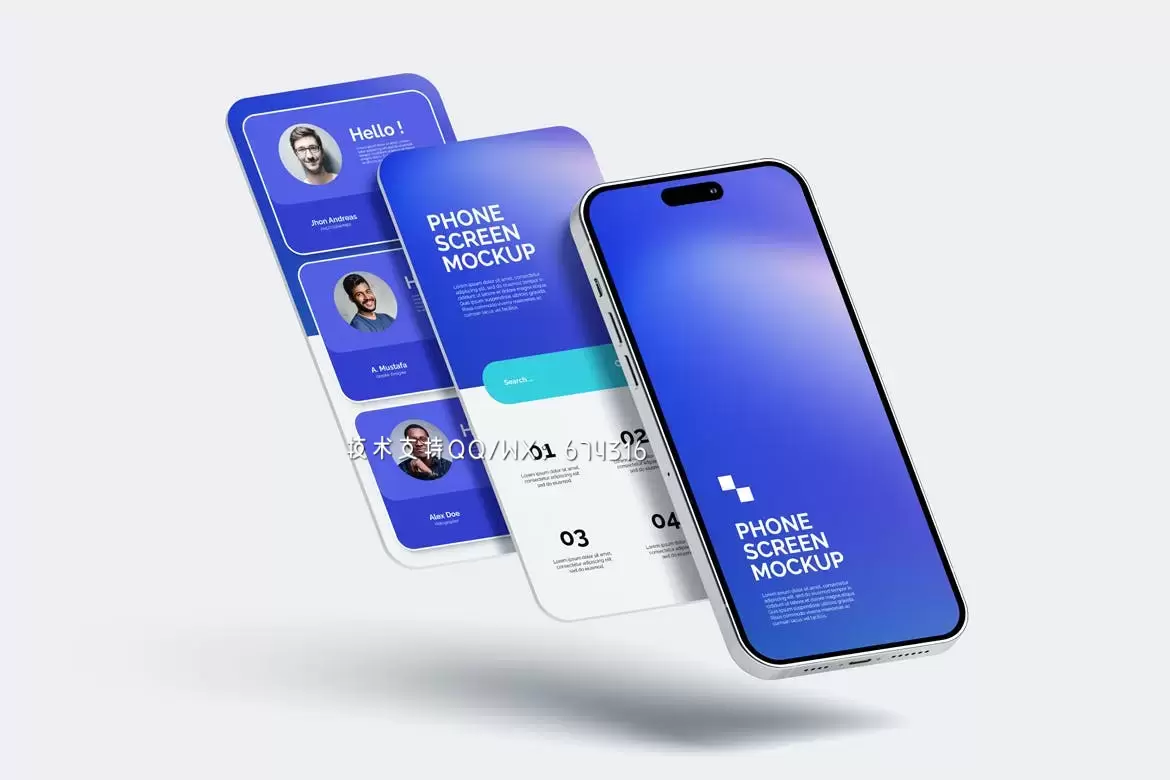 🔴时尚高端带有应用程序APP的手机UI样机展示模型mockups插图1