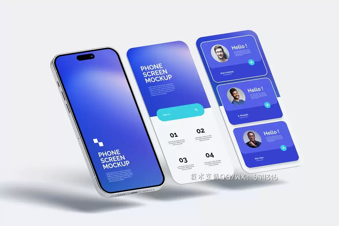 🔴时尚高端带有应用程序APP的手机UI样机展示模型mockups插图3