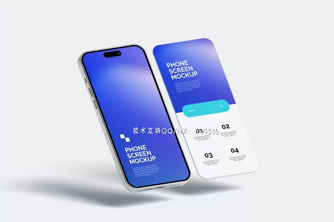 🔴时尚高端带有应用程序APP的手机UI样机展示模型mockups插图6