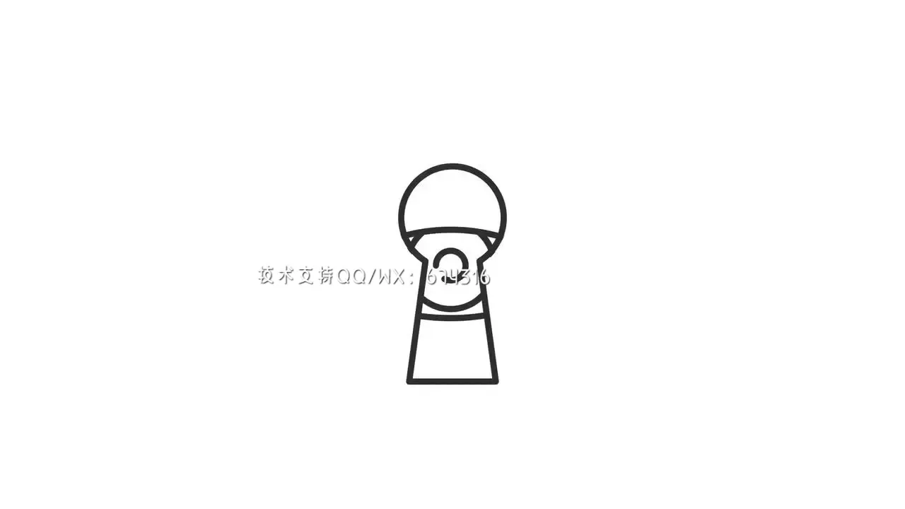 钥匙孔动画logo展示AE模板视频下载(含音频)