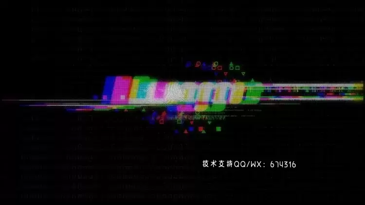 信号干扰LOGO标志AE模板视频下载(含音频)