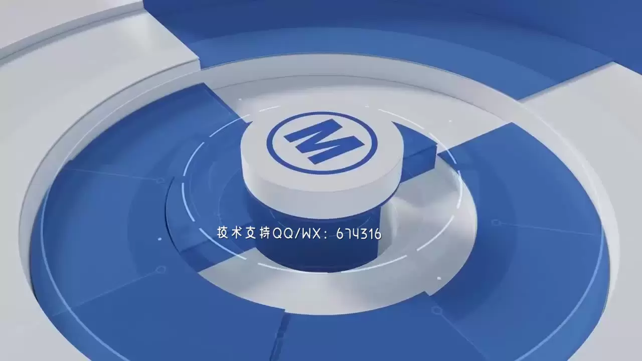动态旋转环LOGO标志展示AE模板视频下载