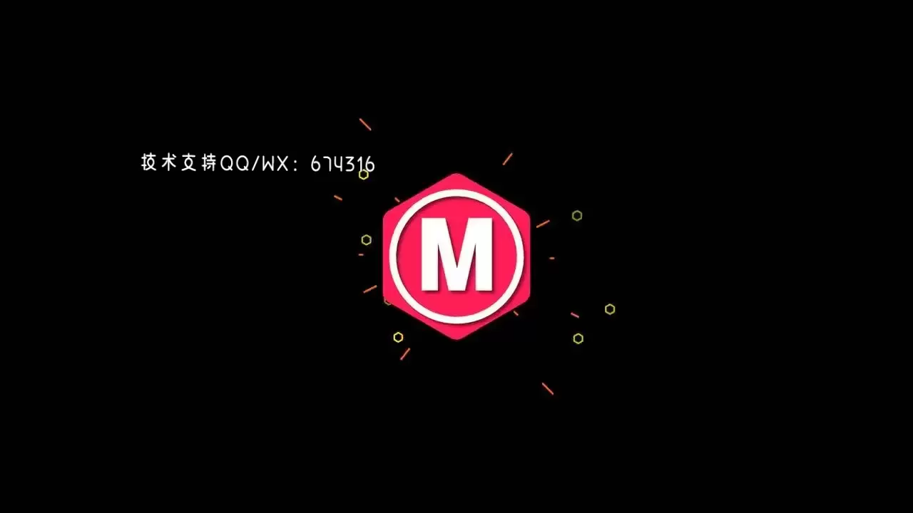 形状迷你动画的LOGO标志显示AE模板视频下载(含音频)