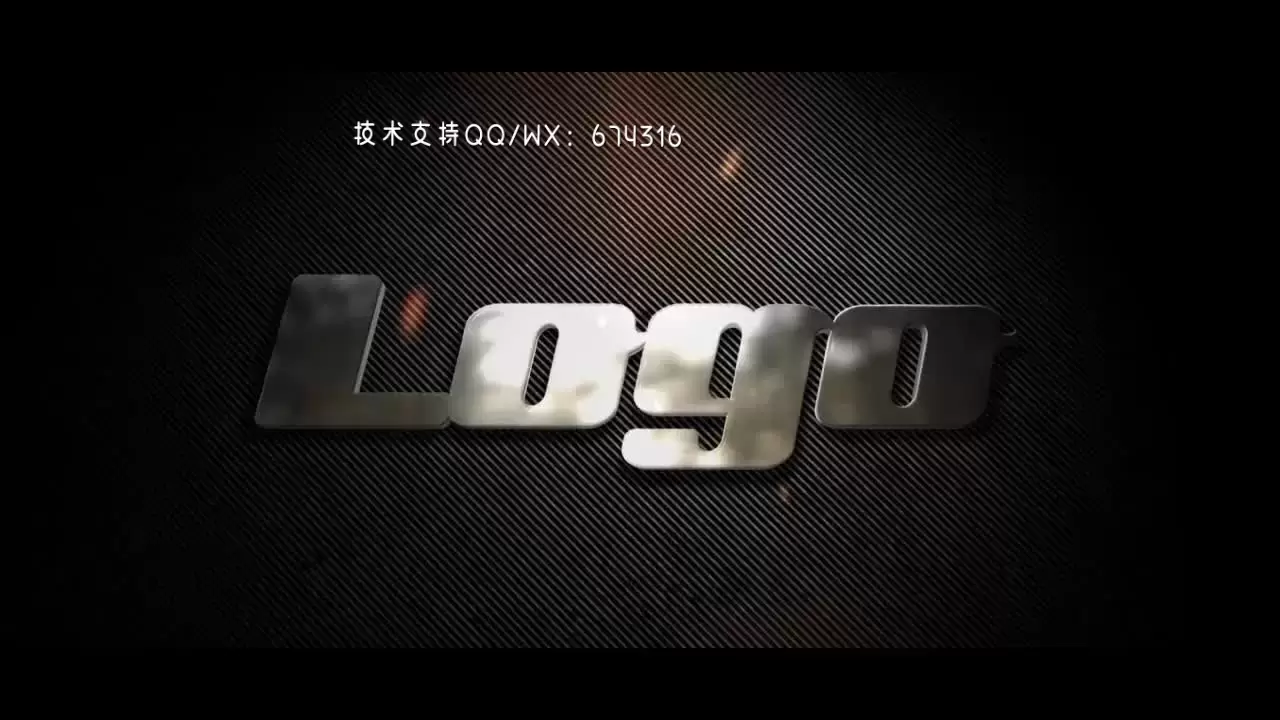 时尚的电影LOGO标志显示AE模板视频下载(含音频)