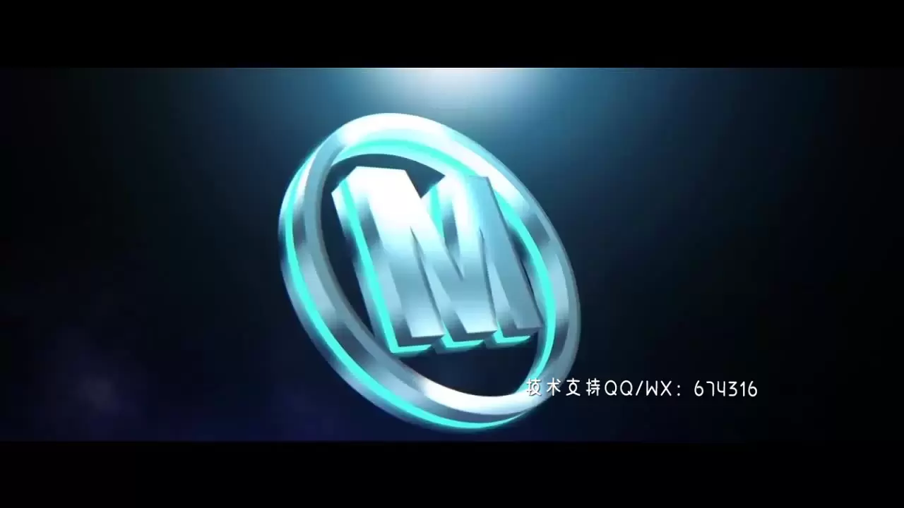 时尚的光泽动画LOGO标志AE模板视频下载(含音频)