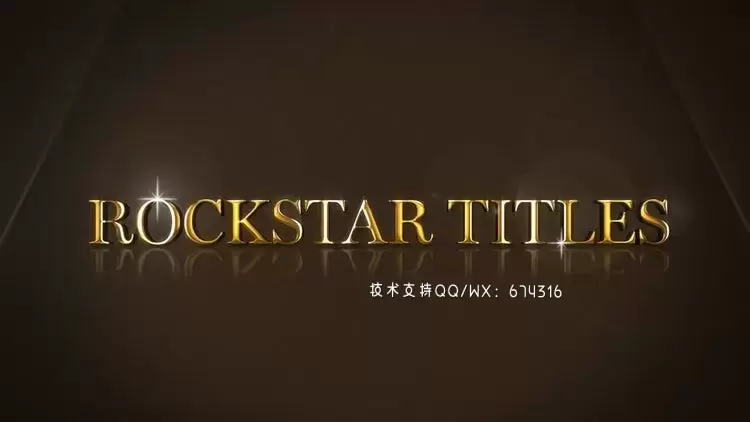 时尚标题序列AE模板Rockstar Titles视频下载(含音频)
