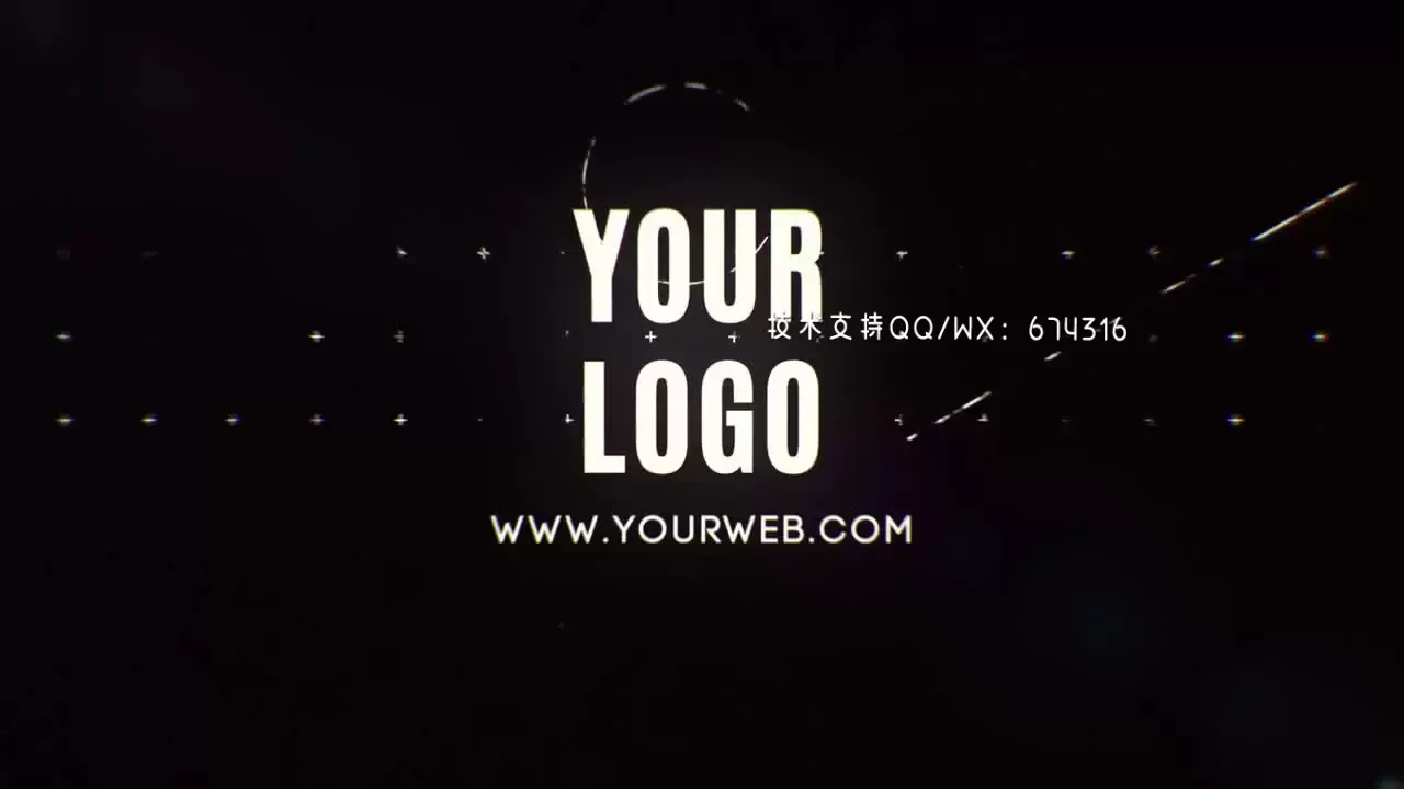 快速创意先进故障动态动画LOGO标志展示AE模板视频下载