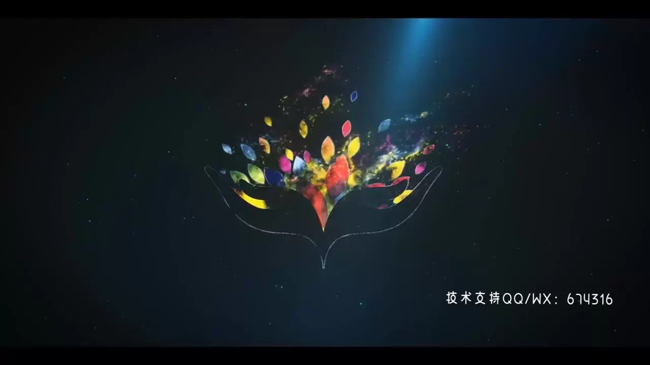 华丽的外观和动态动画LOGO标志创建AE模板素材视频下载(含音频)