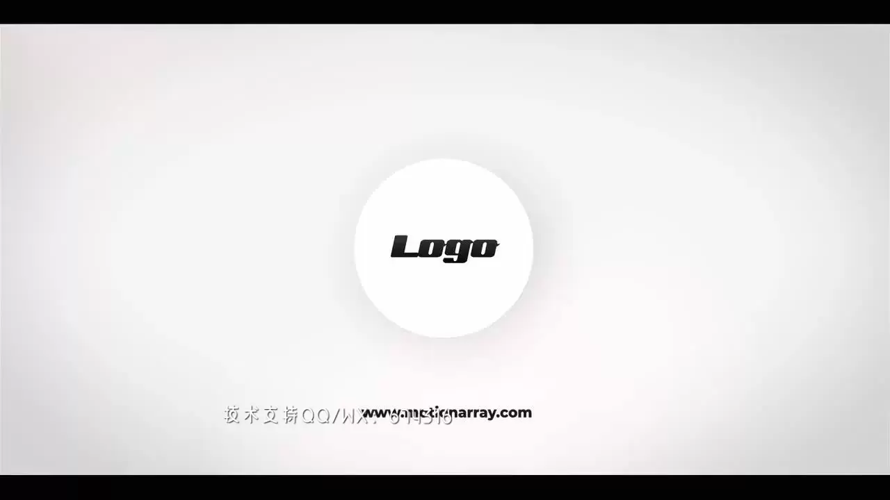 现代优雅干净简洁Logo动画视频下载(含音频)