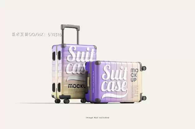手提箱/行李箱外观设计高级样机模板[psd]插图
