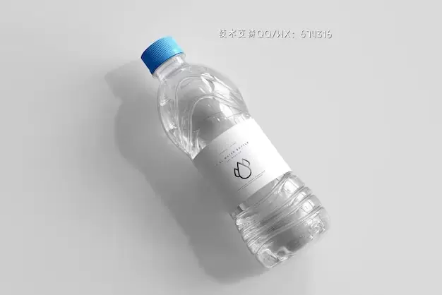 1升矿泉水瓶包装设计样机模板[psd]免费下载