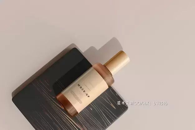 玻璃化妆品香水瓶品牌包装样机模板[psd]插图