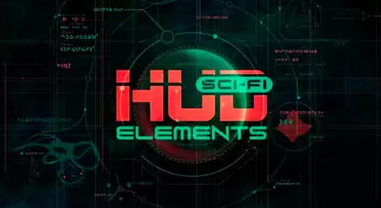 100个未来科幻高科技UI界面HUD图形动画AE模板 Sci-fi HUD Elements