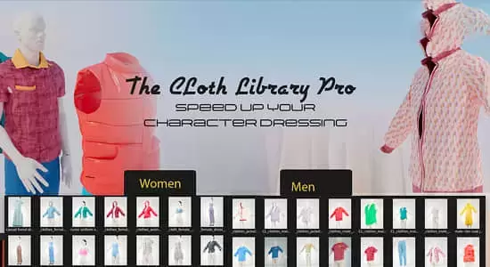 真实服装衣服预设Blender插件 The Cloth Library 2插图