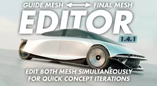 曲线硬面建模Blender插件 Guide Mesh – Final Mesh Editor v1.4.1插图