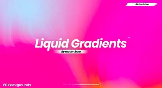 AE模板-抽象彩色渐变背景文字标题节奏快闪片头 Liquid Gradients – Opener插图