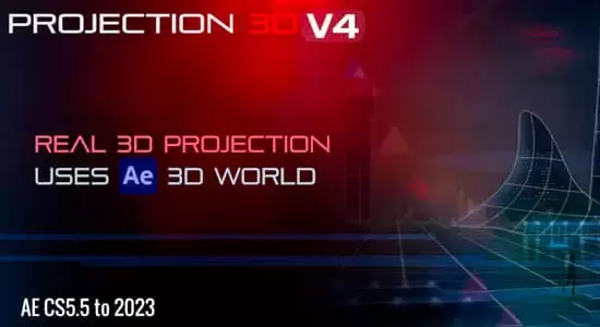 平面图片投射三维空间摄像机视差动画AE脚本 Projection 3D v4.03+使用教程