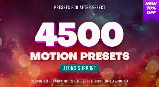 AE脚本-4500种图层运动缓入缓出弹跳蹦跶动画预设 Motion Presets插图