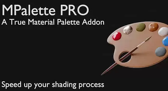贴图材质操作流程优化Blender插件 Mpalette Pro v1.0.7