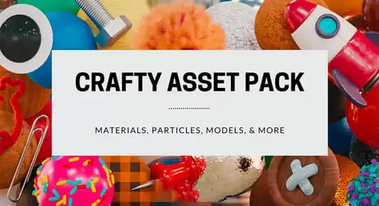 100种材质模型预设库Blender插件 Crafty Asset Pack V1.2 1K+4K插图