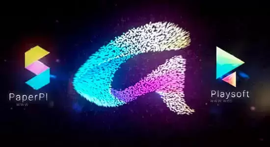 AE模板-粒子汇聚LOGO标志小片头动画 Particle Logo