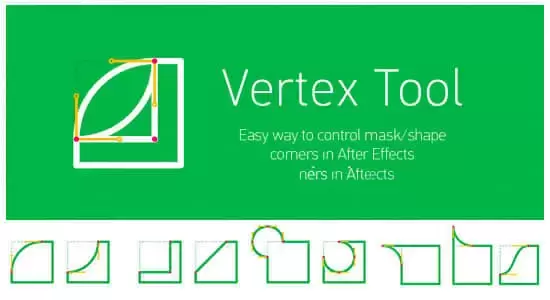 -MASK形状遮罩图层路径倒角预设AE脚本 Vertex Tool v1.1插图