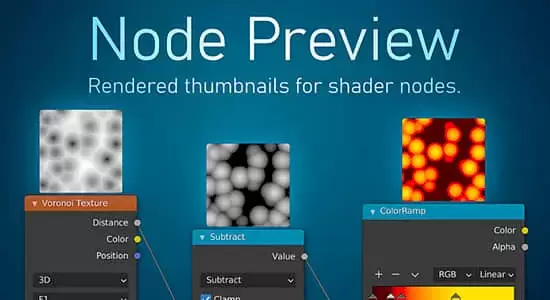 节点缩略图可视化预览Blender插件 Node Preview V1.15