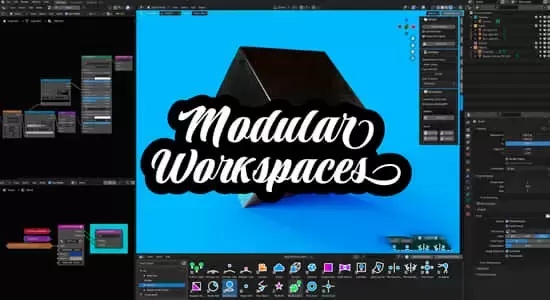 预设库管理Blender插件 Modular Workspaces V1.5.0插图