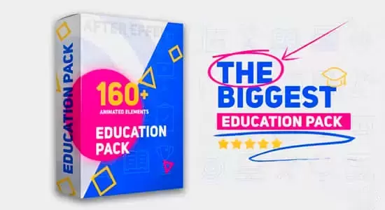 AE模板-160个教育学习社交媒体介绍展示动画 Education Pack