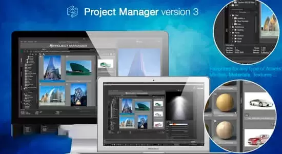 缩略图3DS MAX插件-直接预览工程项目预设管理 Project Manager 3.21.04