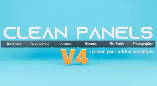 工作流程界面管理Blender插件 Clean Panels V4.0.7插图