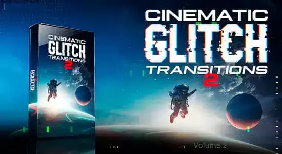 PR模板-电影故障信号干扰干扰视觉特效转场过渡动画 Cinematic Glitch Transitions Pack V2