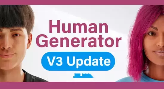 Blender插件-三维人物模型生成器(含预设) Human Generator 4.0.11 + Assets