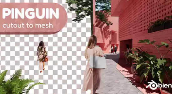 Blender插件-从图像剪切创建网格工具 Pinguin – Cutout To Mesh v3.1.1插图 Blender插件-从图像剪切创建网格工具 Pinguin – Cutout To Mesh v3.1.1插图