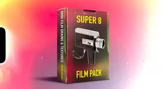 复古8mm电影胶片刮痕污渍烧伤噪点纹理4K视频素材 Super 8 Film Overlays Pack