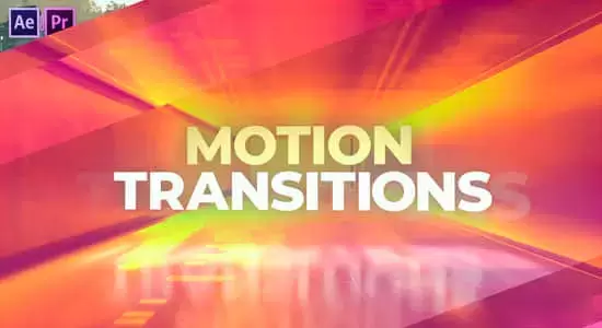 翻转拉升缩放移动运动转场预设AE模板 Motion Transitions插图