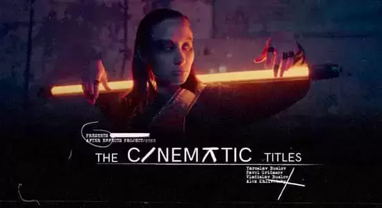 电影预告片文字标题开场动画AE模板 Cinematic Titles