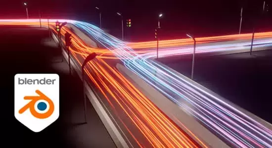 光线拖尾轨迹发生器Blender插件 Light Trails Generator V1.1插图