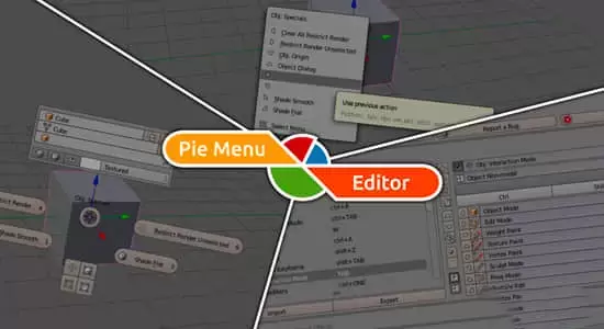 Blender插件-饼状菜单对话框工具栏 Pie Menu Editor V1.18.7