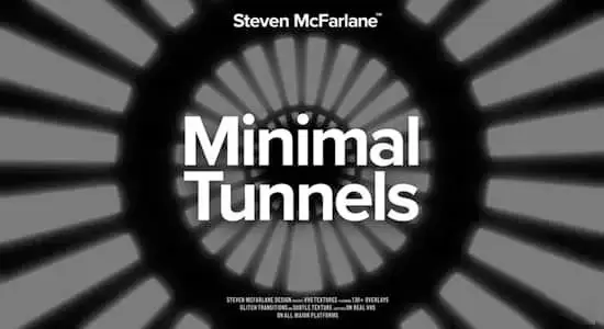 动感隧道穿梭图形循环动画视频素材 Minimal Tunnel Loops