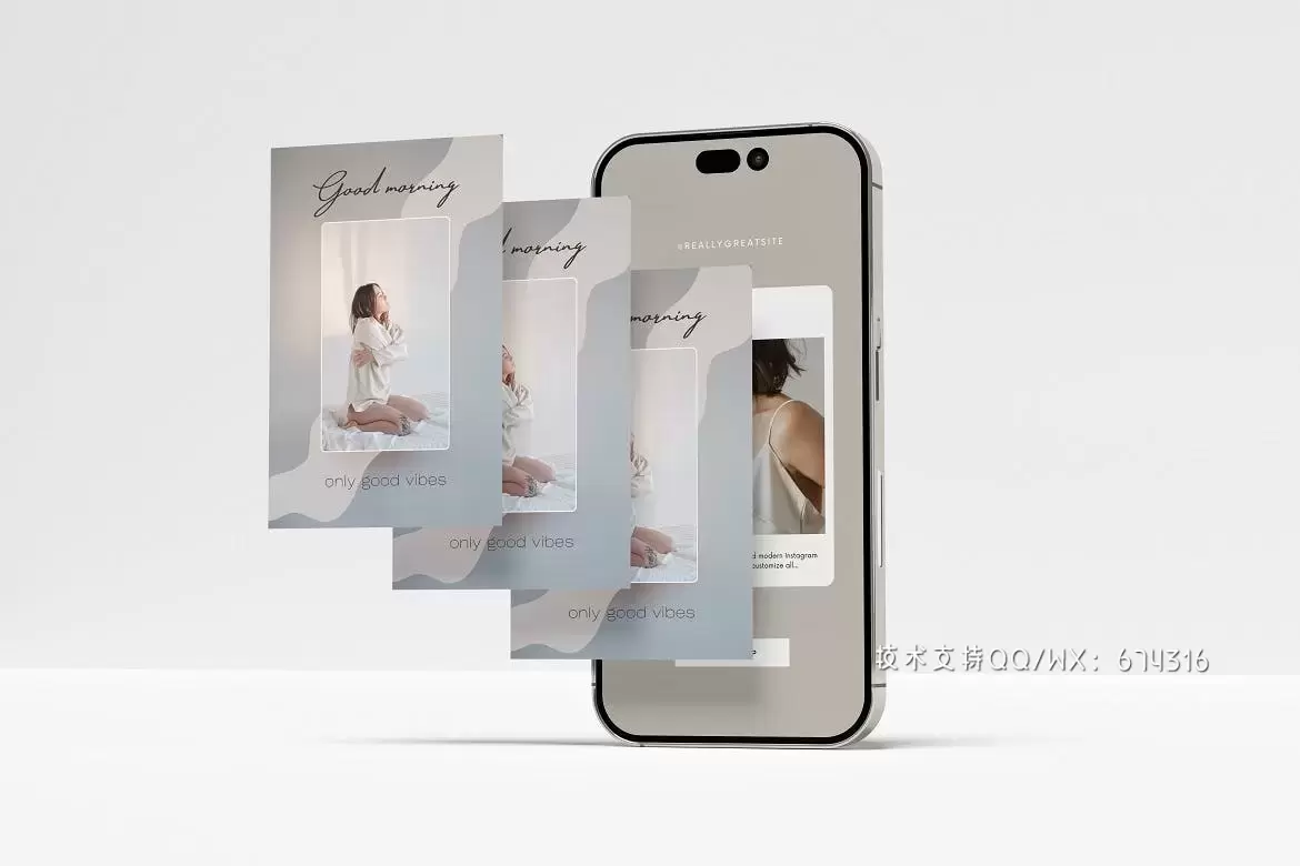instagram帖子手机屏幕样机 (PSD)免费下载插图4