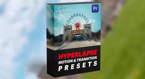 PR预设-延时摄影常用旋转缩放推进视频转场过渡 Hyperlapse Motion & Transition Presets