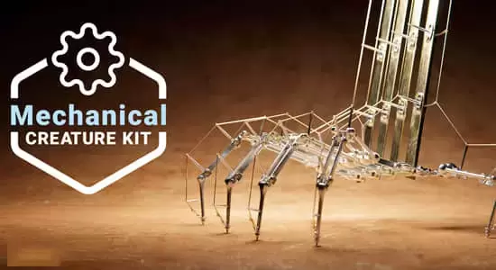 三维零部件机械生物模型Blender预设 Mechanical Creature Kit Pro V1.1插图