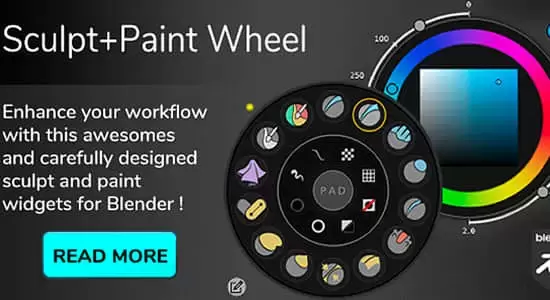 雕刻绘画快捷操作小工具面板Blender插件 Sculpt-Paint Wheel V3.0.1插图