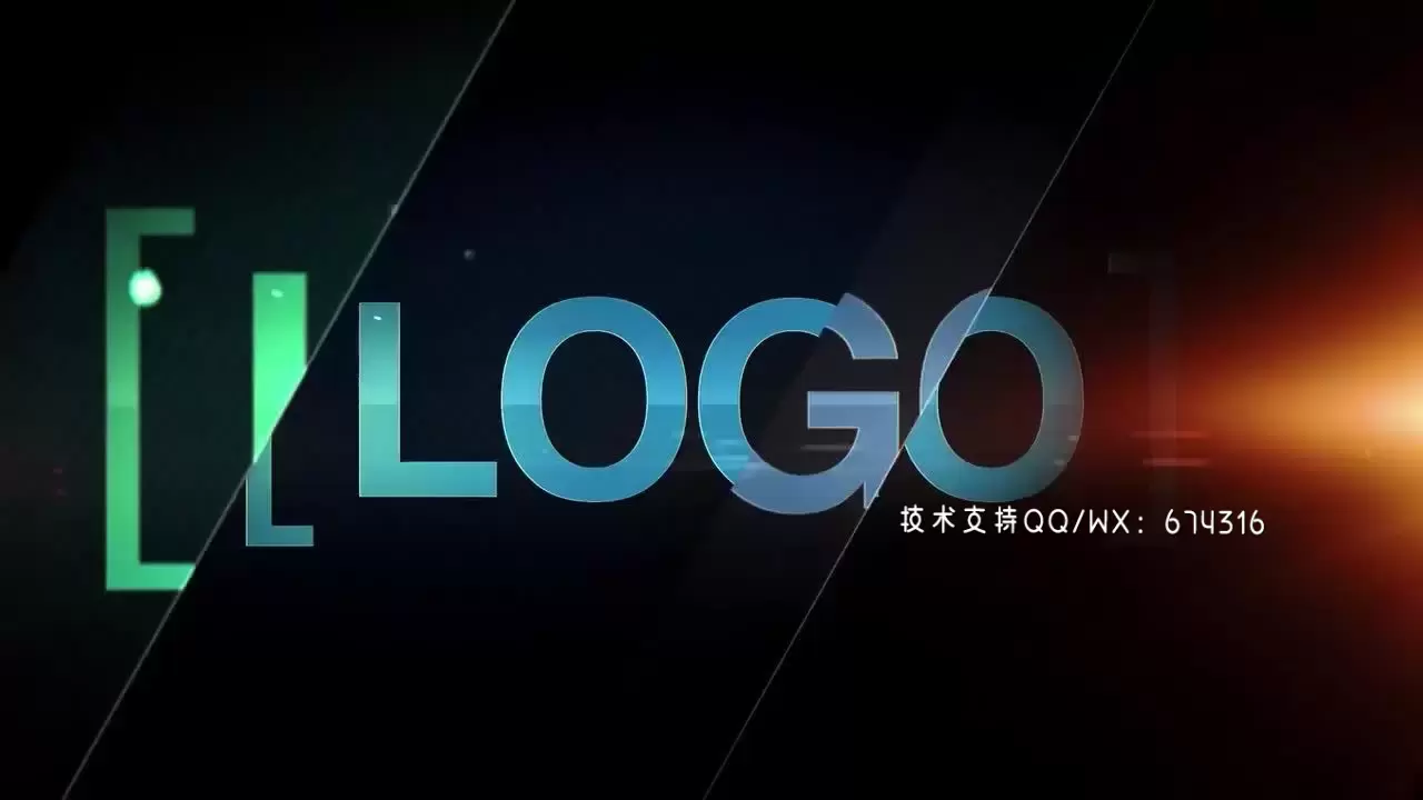 浪漫精致的玻璃LOGO标志AE模板视频下载(含音频)插图