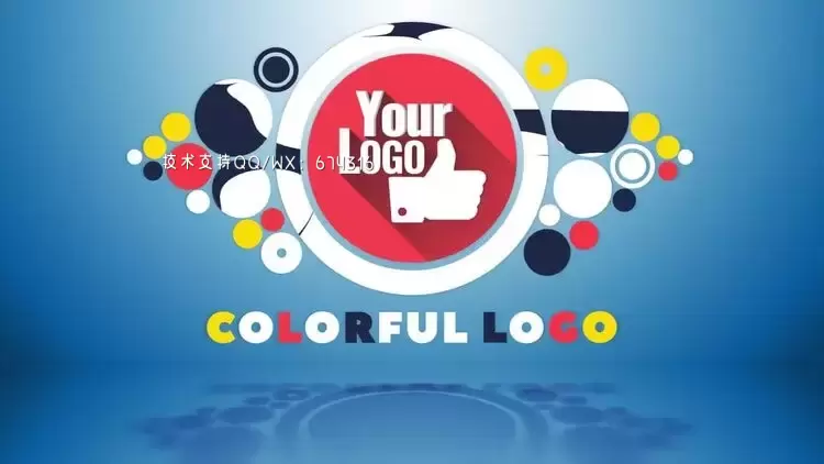 纯净的彩色logo动画效果AE模板视频下载(含音频)