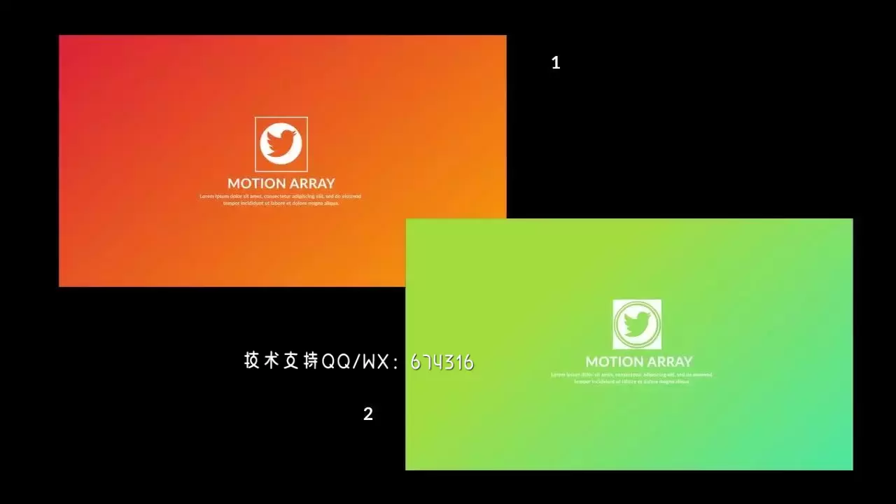 2个不同的LOGO标志开启者AE模板视频下载(含音频)插图