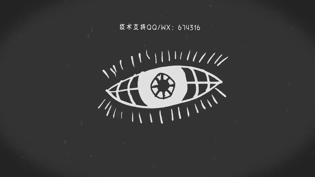 抽象艺术的手绘眼睛动画展示LOGO标志AE模板视频下载(含音频)插图