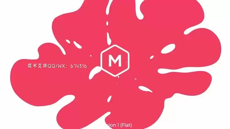 简洁有趣的飞溅效果LOGO标志展示AE模板视频下载(含音频)