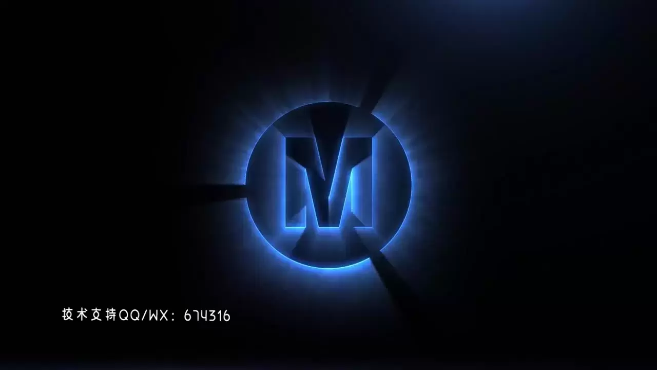 光线LOGO标志显示动态动画AE模板视频下载